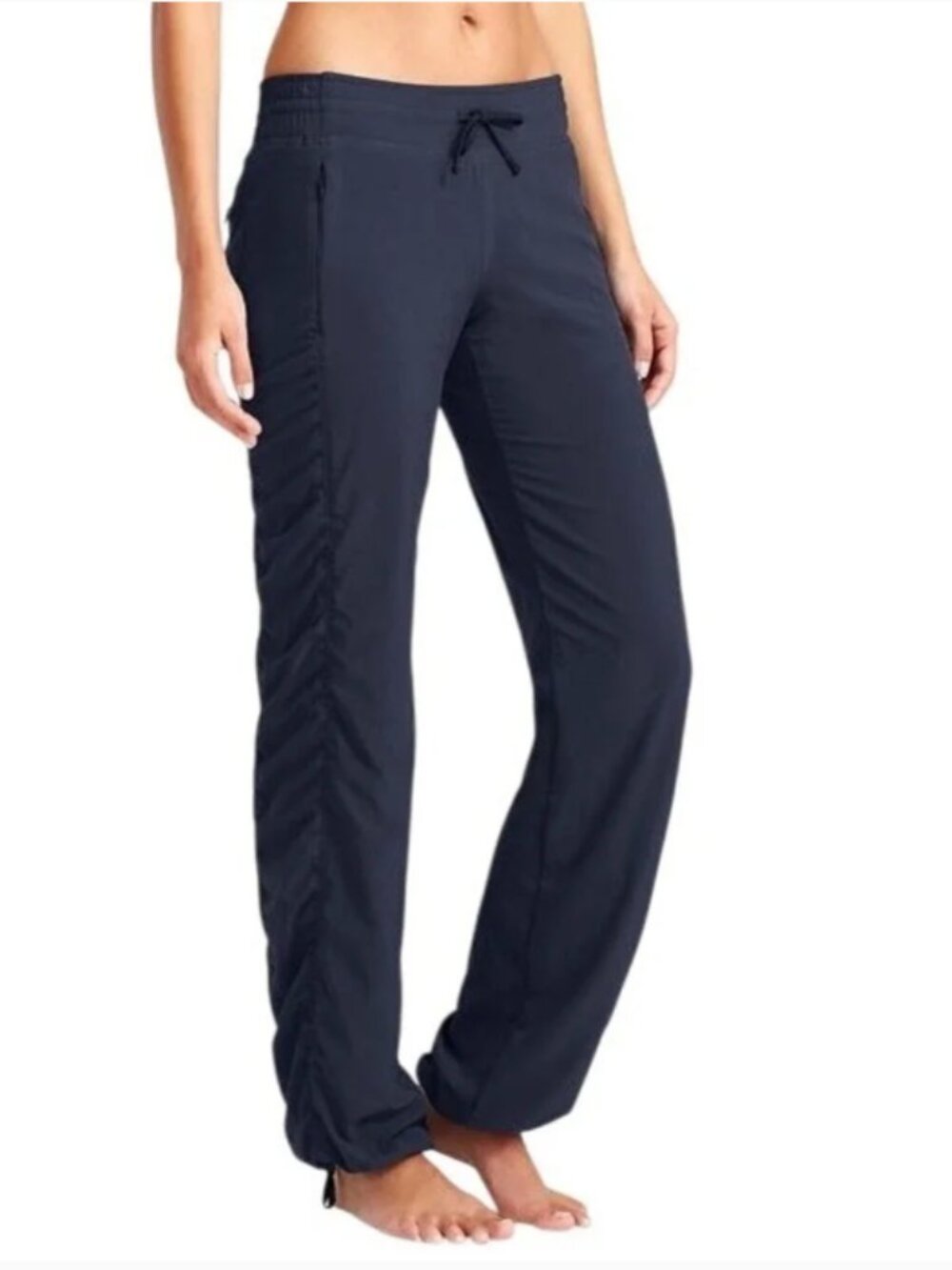 Athleta Lined La Viva Pant, Mid-Rise Straight Leg, Navy - Womens 4